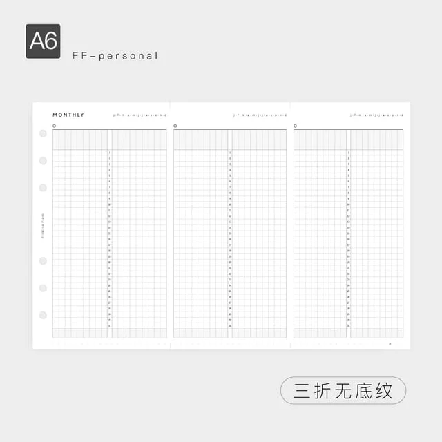 A6 Habit Tracker Planner Insert by Fun House