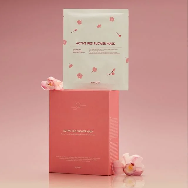 Active Red Flower Mask Set by Hyggee