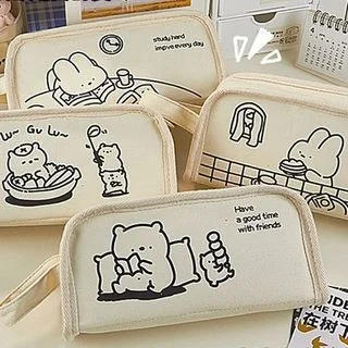 Animal Canvas Pencil Case by Fun House