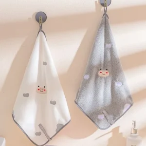 Animal Embroidered Coral Fleece Hand Towel (Various Designs) by Home Simply