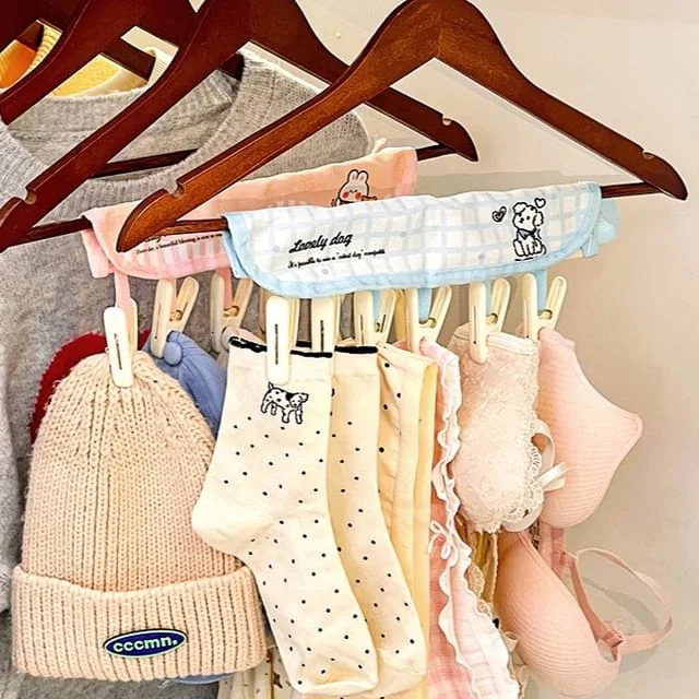 Animal Fabric Travel Clothes Hanger with Peg (Various Designs) by Lazy Corner