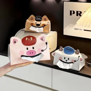 Animal Faux Leather Tissue Cover (Various Designs) by Lazy Corner