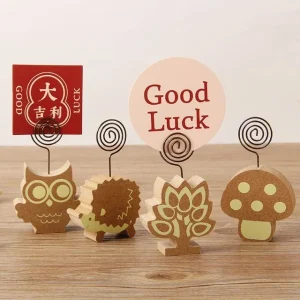 Animal / Plant Wooden Memo Clip (various designs) by Hera's Place