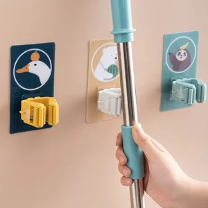 Animal Print Mop Adhesive Wall Holder by Fun House