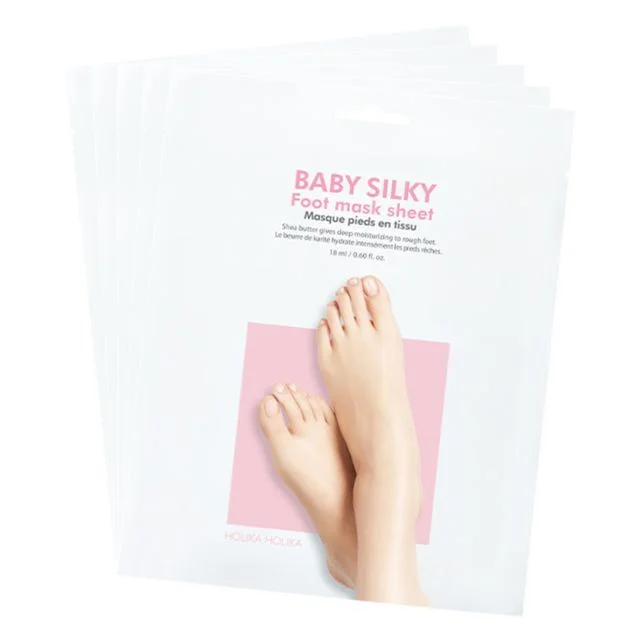 Baby Silky Foot Mask Sheet Set 5 pcs by Holika Holika