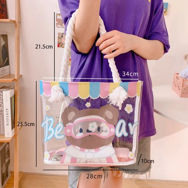 Bear PVC Beach Bag by Hera's Place