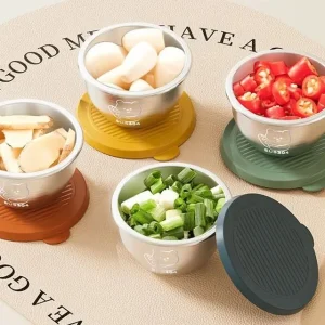 Bear Stainless Steel Food Container with Lid by Home Simply