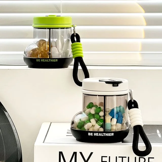 Boot Shape Plastic Divided Pill Box by Lazy Corner