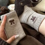 Bow Embroidered Socks by Evora