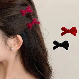 Bow Flocking Hair Clip (Various Designs) by Evora