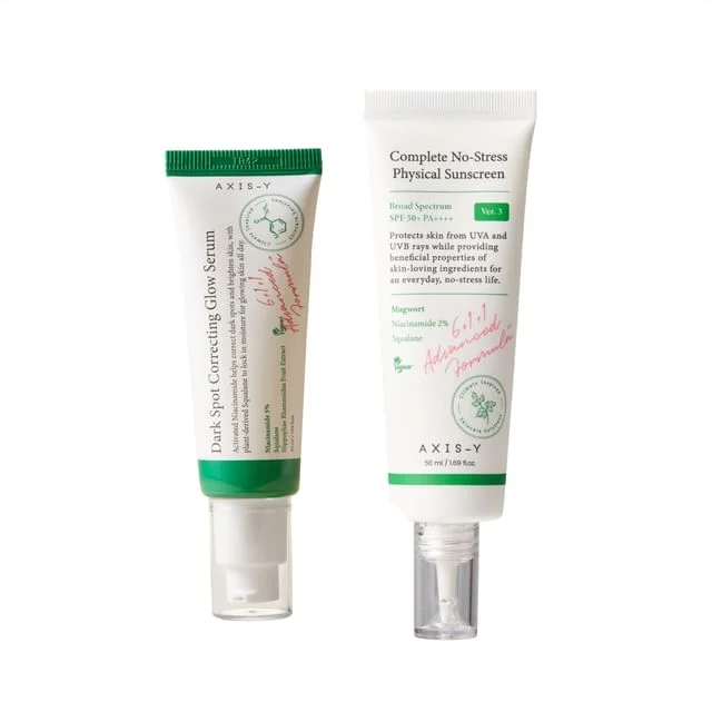 Bundle: AXIS-Y Dark Spot Correcting Glow Serum + Complete No-Stress Physical Sunscreen (V3) OTC Version by AXIS - Y