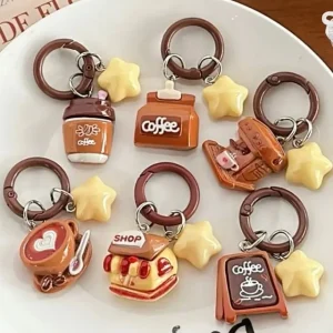 Cafe Resin Star Bag Charm Keyring (Various Designs) by Home Simply