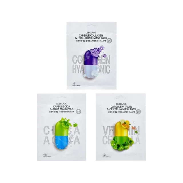 Capsule 2x Mask Pack Set - 3 Types by Lebelage