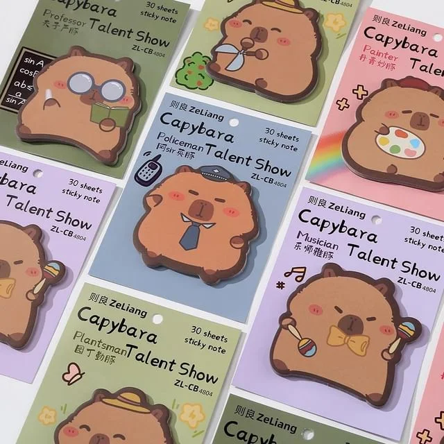 Capybara Sticky Note (Various Designs) / Set by Hera's Place