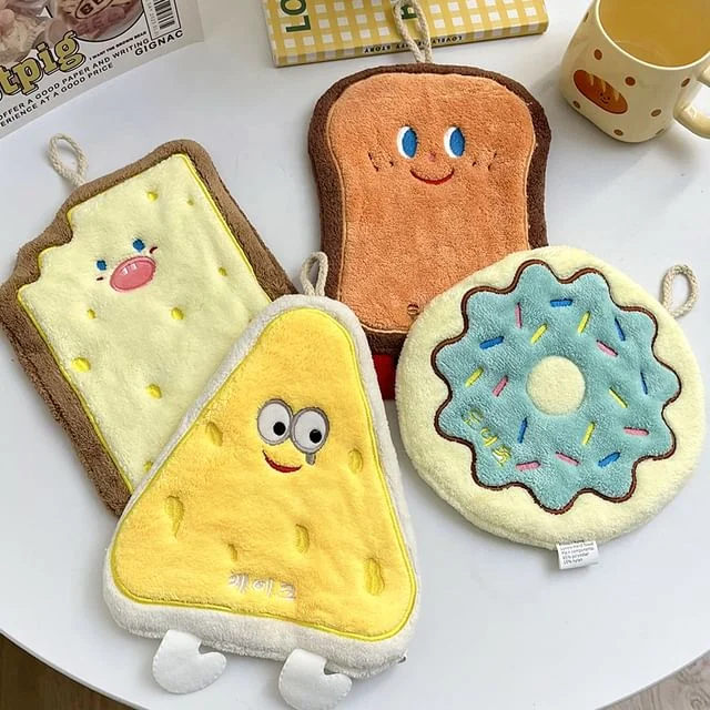 Cartoon Coral Fleece Hand Towel (Various Designs) by Momoi