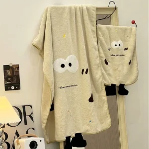 Cartoon Coral Fleece Quick Dry Hair Towel / Face Towel / Bath Towel by Lazy Corner