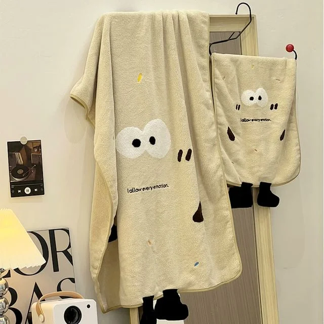Cartoon Coral Fleece Quick Dry Hair Towel / Face Towel / Bath Towel by Lazy Corner