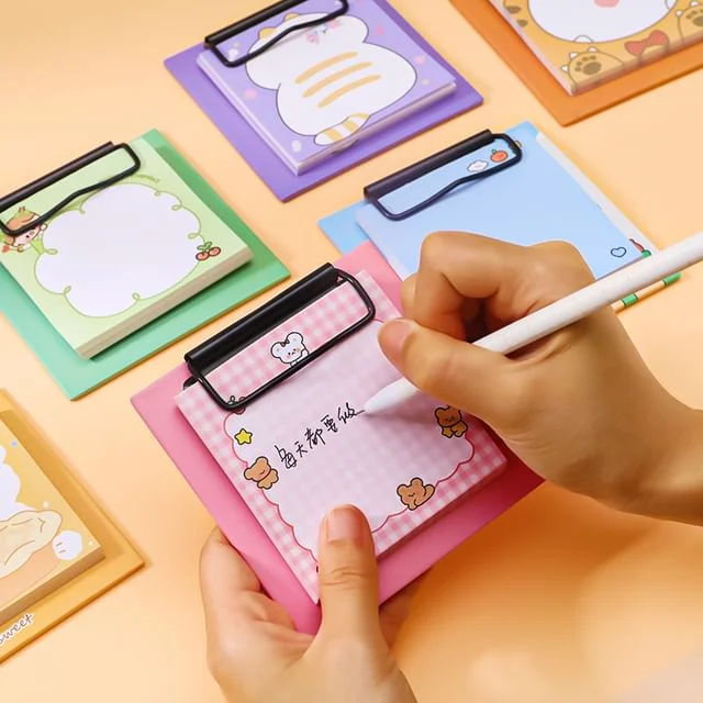 Cartoon Memo Pad with Mini Clipboard (Various Designs) by Hera's Place