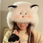 Cat Chenille Trapper Hat by Momoi