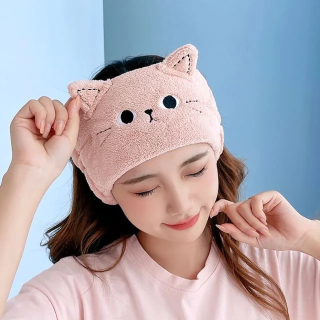 Cat Face Wash Headband by Home Simply