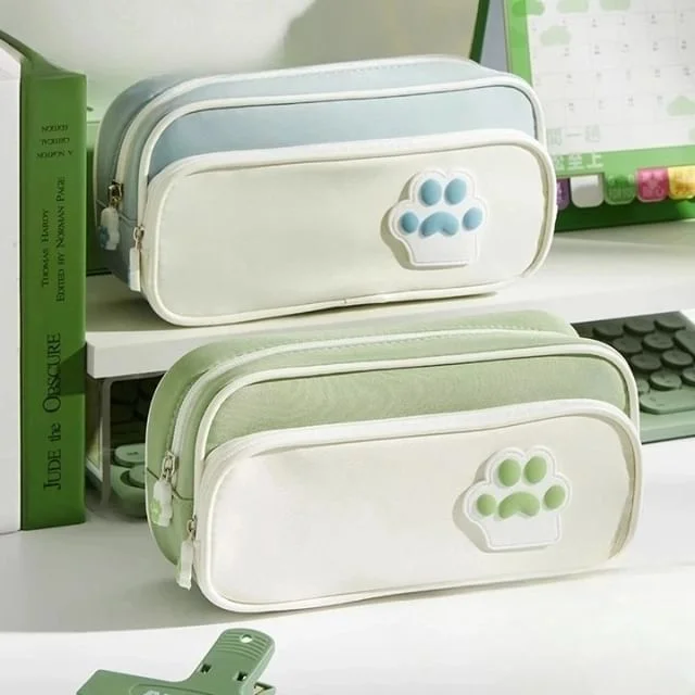 Cat Paw Canvas Pencil Case by Fun House