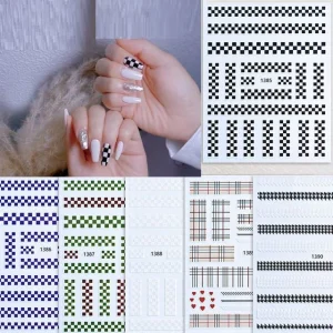 Check Nail Art Stickers by Monoe