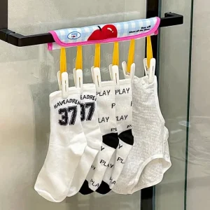 Cherry / Apple Fabric Travel Clothes Hanger with Peg by Lazy Corner