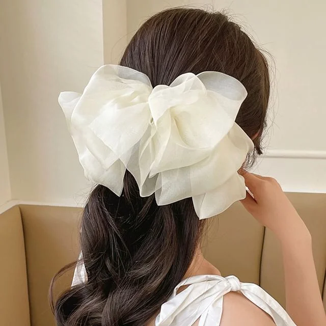 Chiffon Plain Hair Clip by Evora