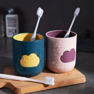 Cloud Plastic Toothbrush Cup by Hera's Place