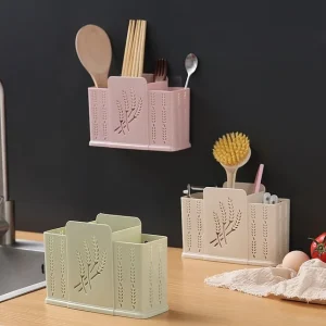 Cutout Plastic Cutlery Drying Rack by Lazy Corner