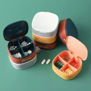 Divided Plastic Pill Box by Evora