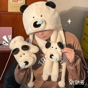 Dog Chenille Scarf / Hat / Mittens / Set by Momoi