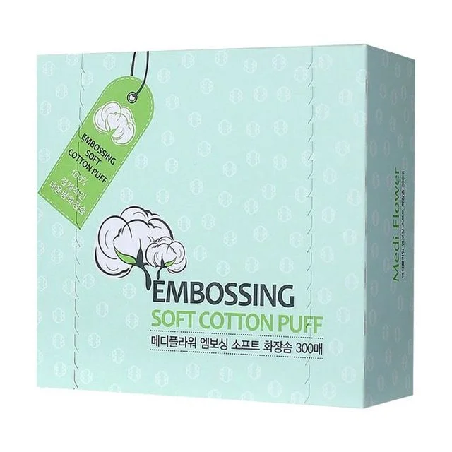 Embossing Soft Cotton Puff by MediFlower