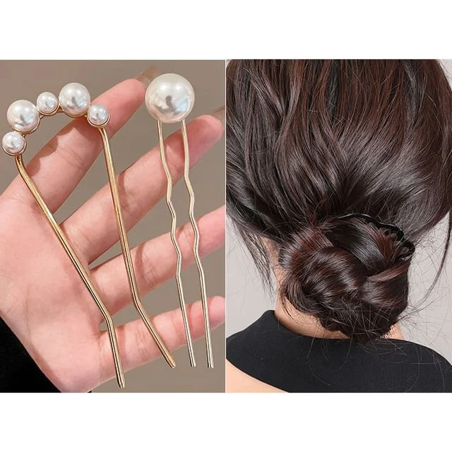 Faux Pearl Alloy Hair Stick (Various Designs) by Evora