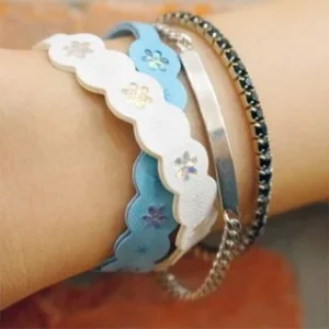 "Fenice" Series Faux-Leather Bracelet by Iswas