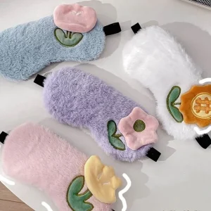 Floral Chenille Sleeping Eye Mask (Various Designs) by Fun House