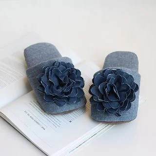 Floral Corsage Slippers by Iswas
