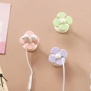 Floral Plastic Adhesive Cable Organizer by Home Simply