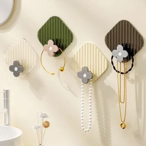 Floral Plastic Adhesive Hook / Set by Lazy Corner