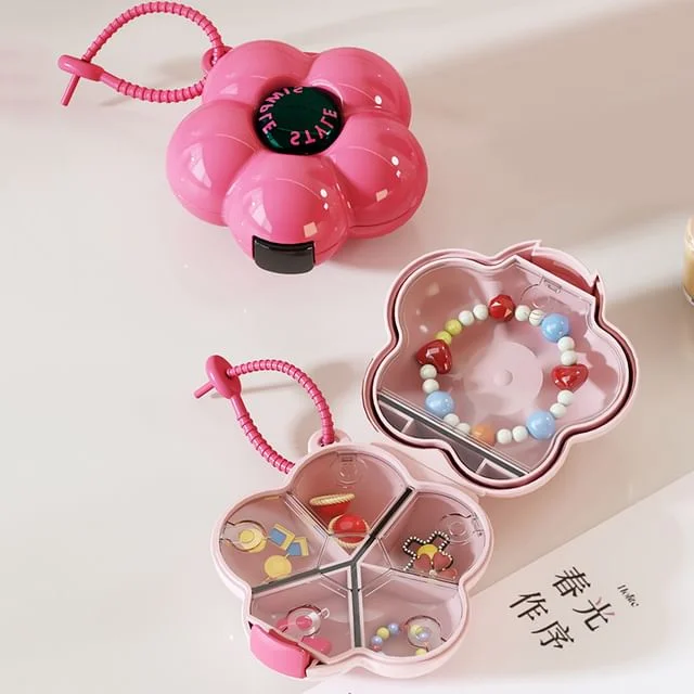 Floral Plastic Jewelry Box Bag Charm by Evorest Bags