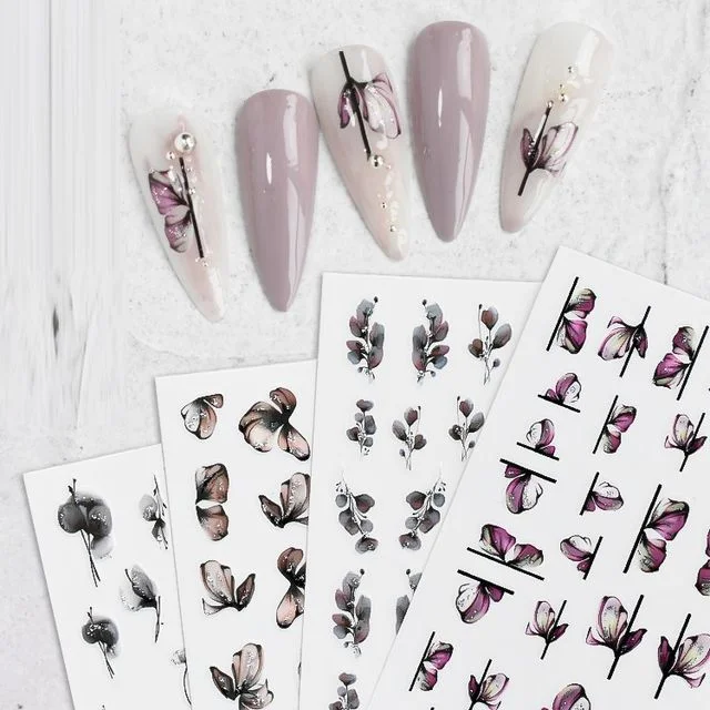 Flower Nail Art Stickers by Monoe