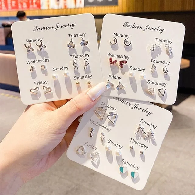 Glaze / Faux Pearl / Alloy Earring (Various Designs) / Set by Evora