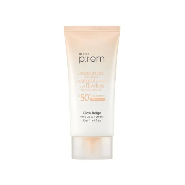 Glow Beige Tone Up Sun Cream by make p:rem
