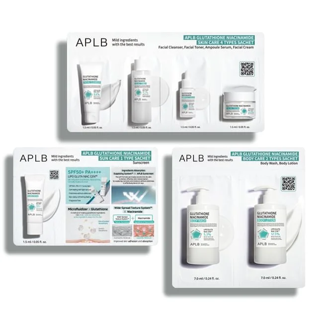 Glutathione Niacinamide Sachet Bundle Set by APLB