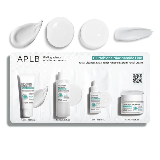 Glutathione Niacinamide Skin 4 Types Sachet Set by APLB