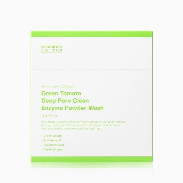 Green Tomato Deep Pore Clean Enzyme Powder Wash Travel Set by Sungboon Editor