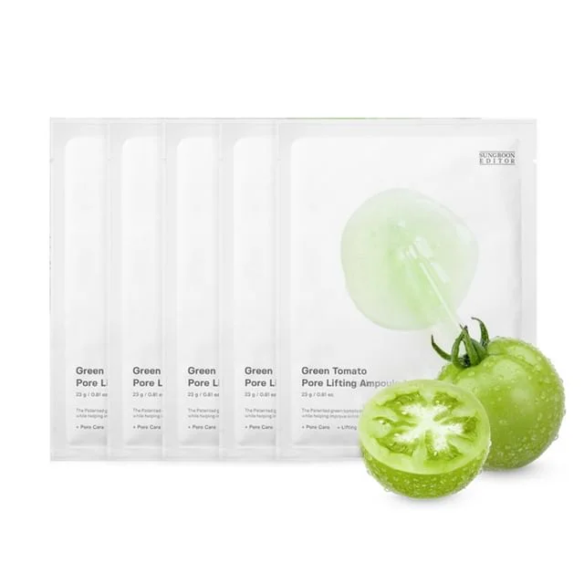 Green Tomato Pore Lifting Ampoule Mask Bundle Set by Sungboon Editor
