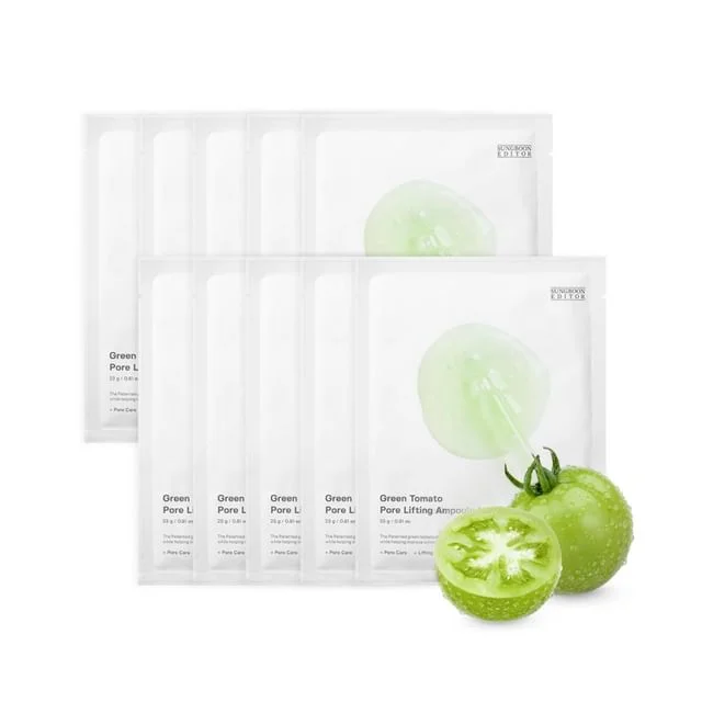 Green Tomato Pore Lifting Ampoule Mask Set by Sungboon Editor