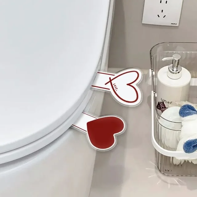 Heart Acrylic Toilet Seat Lifter (Various Designs) / Set by Home Simply