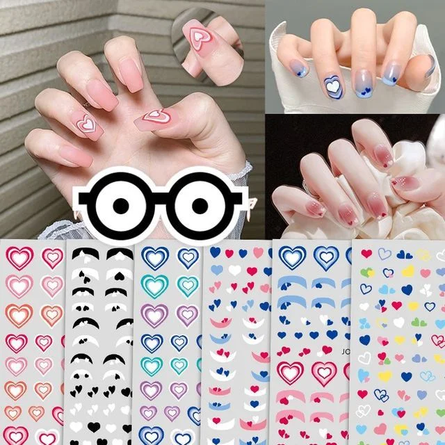 Heart Nail Art Stickers by Monoe